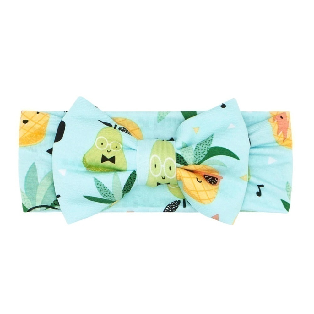 Little sleepies pineapple jams luxe bow NIB